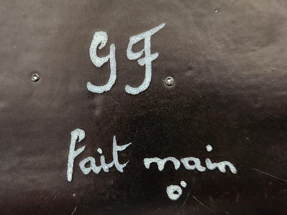 Image 1 of Vide poche signé Gabriel Fourmaintraux Desvres Années 50/60s Vintage