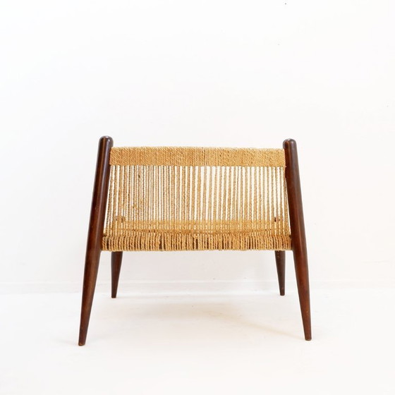 Image 1 of Paire de fauteuils en corde de jute et bois massif