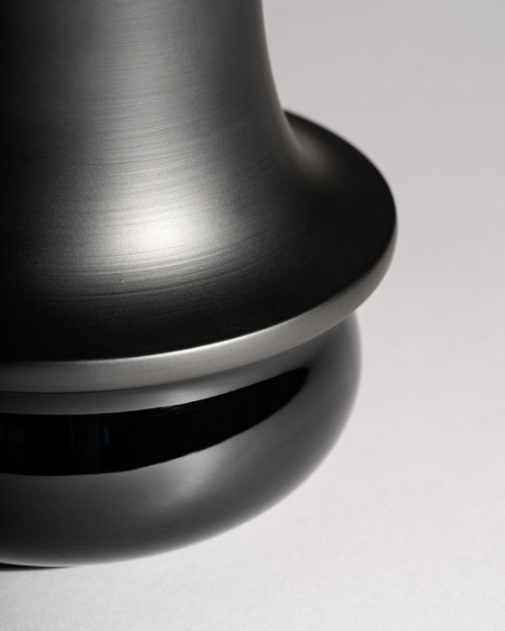 Image 1 of Black Porcelain Vase Duo Wolf Karnagel & Sami Wirkkala for Rosenthal, 80s–90s