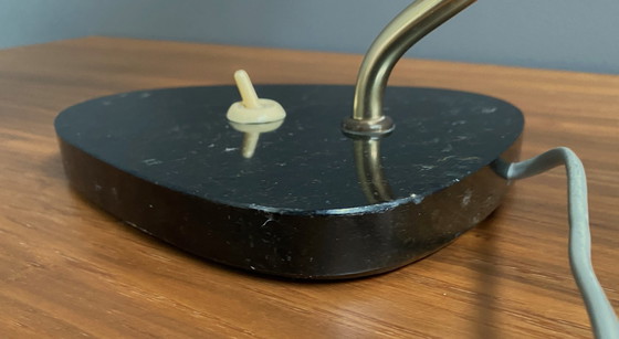 Image 1 of Lampe de table en métal couleur bronze par PGH Elekto, années 1960