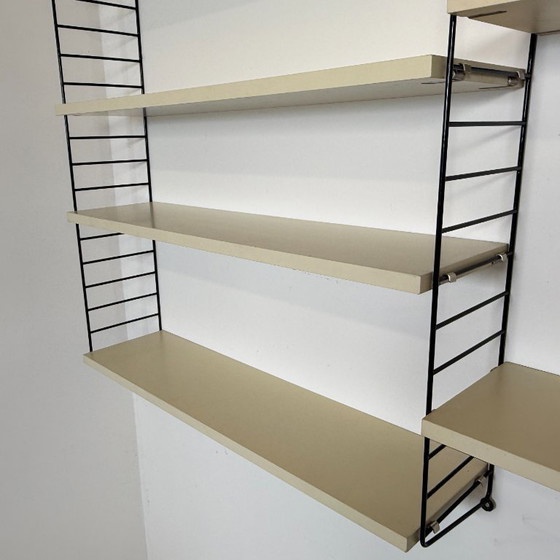 Image 1 of Scaffale da parete vintage Nisse Strinning con 7 ripiani color crema