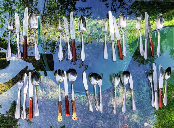 Image 1 of Cutlery sets, oa Gero zilmeta, Gero, Amefa, Sola along with salad servers and loose knives