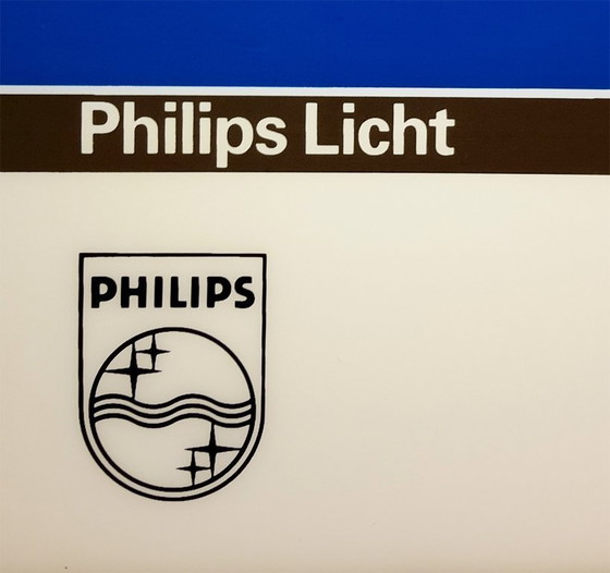 Image 1 of Plafonnier vintage unique / enseigne lumineuse Philips des années 1970