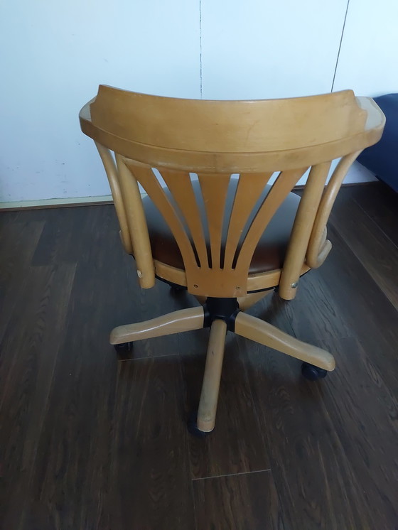 Image 1 of Sedia da scrivania del capitano in legno grezzo