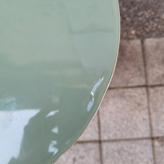 Image 1 of Tavolino laterale in giada lucida, alluminio e smalto, anni &#39;90 - Francia