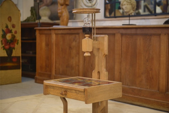 Image 1 of Mesita de noche de roble de Guillermo y Chambron para Your Home, década de 1950.