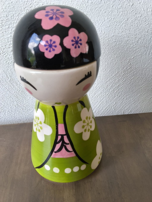 Kokeshi piggy bank – decoratieve objecten, Ceramic (photo 2 of 6)