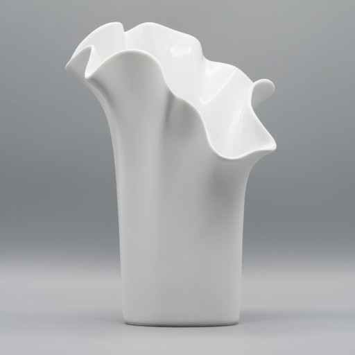 Rosenthal Studio-Line Fazzoletto Asym Vase Claus Josef Riedel Germany Porcelain 