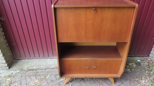 Vintage Secretaire  /  klep kast jaren 50 / 60 
