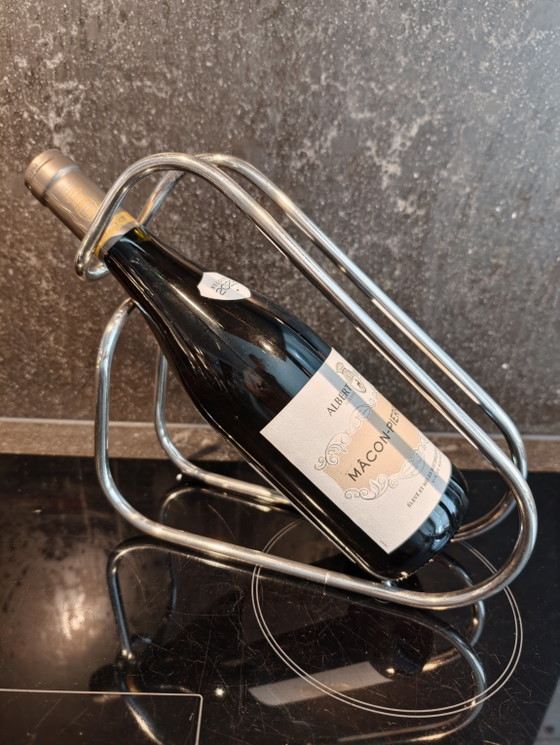 Image 1 of 3 signierte, versilberte Weinflaschenhalter – Hergestellt in Italien