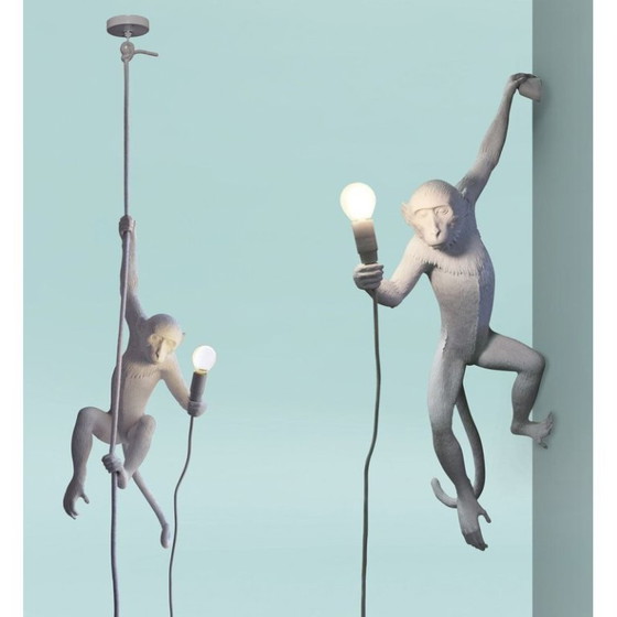 Seletti Monkey Lamp wit – Aap hanglamp designlamp – origineel – Hanglampen, Ceramic (photo 5 of 5)