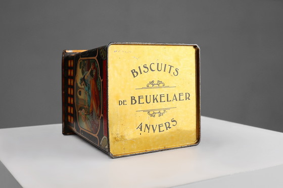 Image 1 of Antieke Art Nouveau blikken doos van De Beuckerlaer, jaren 1890