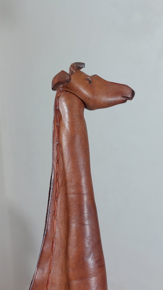 Image 1 of Decorazione origami Deru in pelle di giraffa vintage di metà secolo