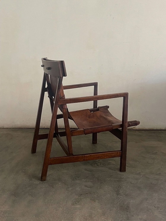 Image 1 of Rationalistische Spaanse leren stoel