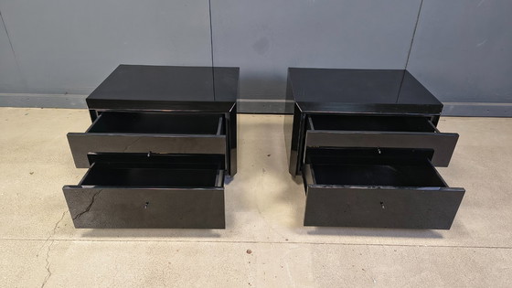 Image 1 of Par de mesitas de noche de Interluke, década de 1970.