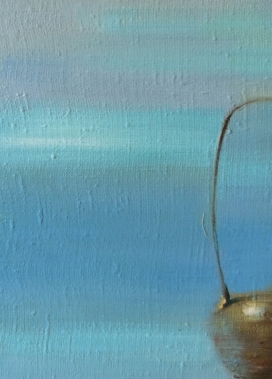 Originales Ölgemälde Abstraktes Flaschen-Früchte-Stillleben – Gemälde & Zeichnungen, Canvas (photo 4 of 12)
