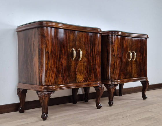 Image 1 of Art-Deco-Nachttische aus Florenz, 1934