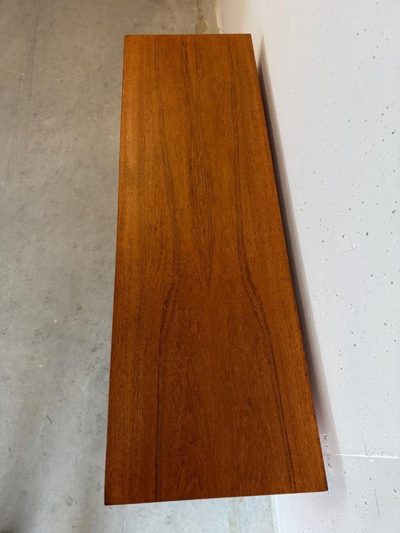 Image 1 of Buffet en teck style années 50, Bräntorps, détails noirs vintage