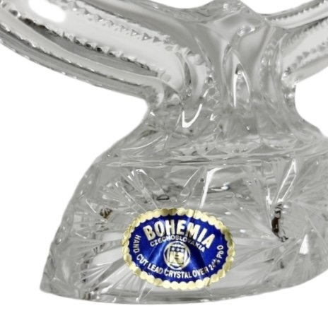 Vintage Rossi Bohemia Kerzenleuchter aus geschliffenem Bleikristall, 1930er Jahre