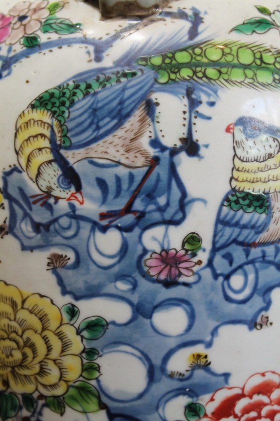 Antique Chinese Rouleau Vase – Ceramic, Porcelain (photo 11 of 16)