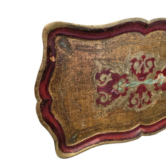 Image 1 of Old wooden Florentine tray