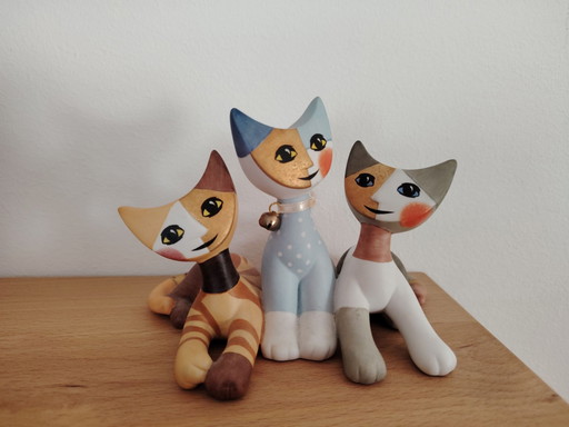 Rosina Wachtmeister Tre Amici Katzen trio Figuren