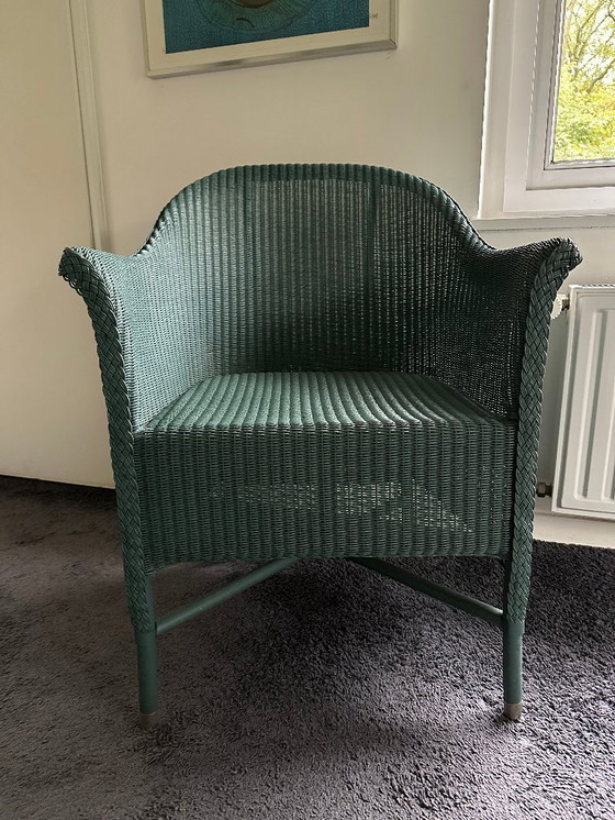 Image 1 of Ensemble de deux chaises Lloyd Loom - Vertes