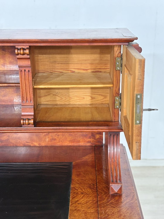 Magnifique bureau d'écriture de l'époque Gründerzeit – Bureau/secrétaire ancien de grande qualité, datant (photo 8 of 24)