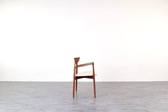 Mid-Century Teak Armchair by Harry Østergaard for Randers Møbelfabrik, 1960s – Dining chairs, Wood, Wool (photo 3 of 12)