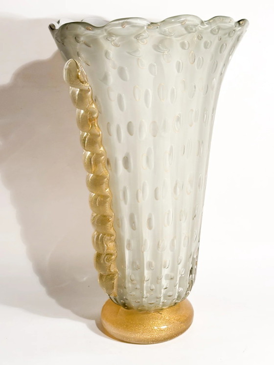 Murano Bullicante Glass Vase by Barovier & Toso, 1960s – Murano Glass (photo 8 of 16)