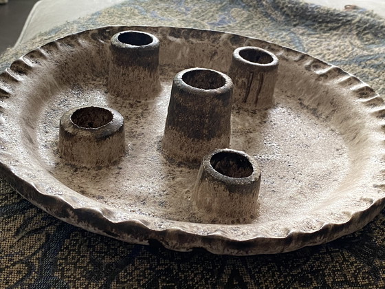 Image 1 of McCarty Pottery candelabro de cerámica, 5 tubos candelabro