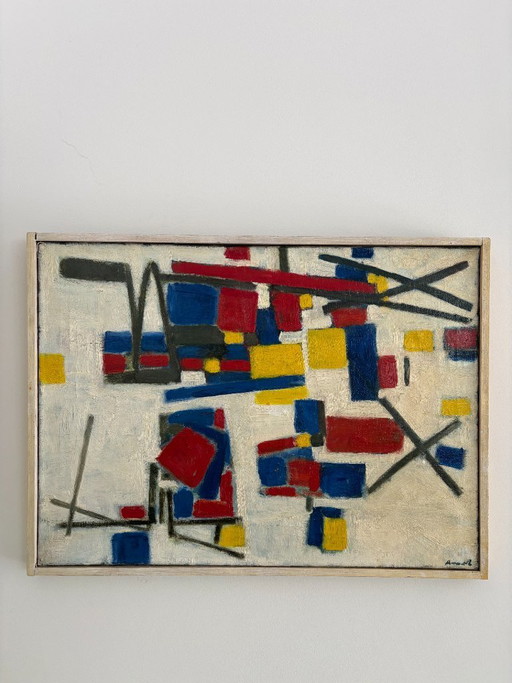 Painting Arend Ernst Roosenschoon Toy Rabbit by Mondrian