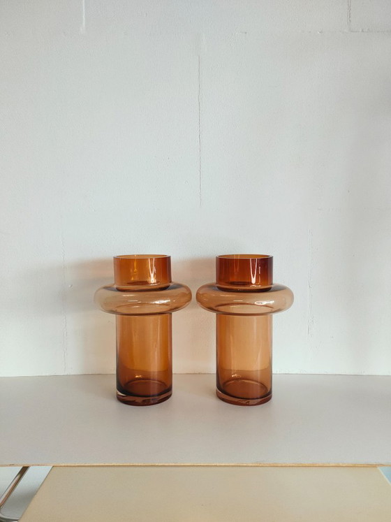 Image 1 of Danish "Nordic" design glass flower vases (Tube vase)