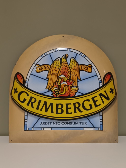 Panneau publicitaire émaillé Grimbergen – wanddecoratie, Metal