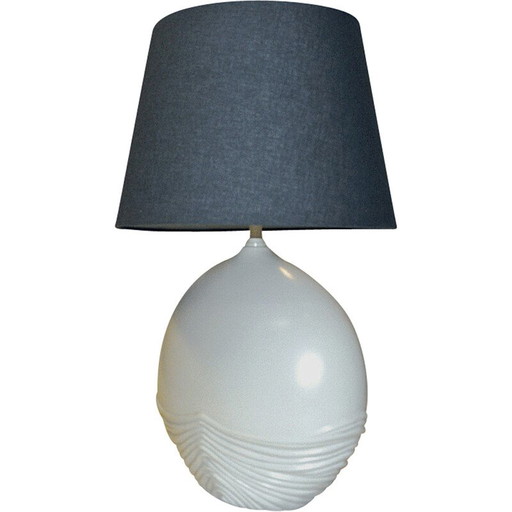 Ovale Tischlampe aus Keramik, Italien, 1980