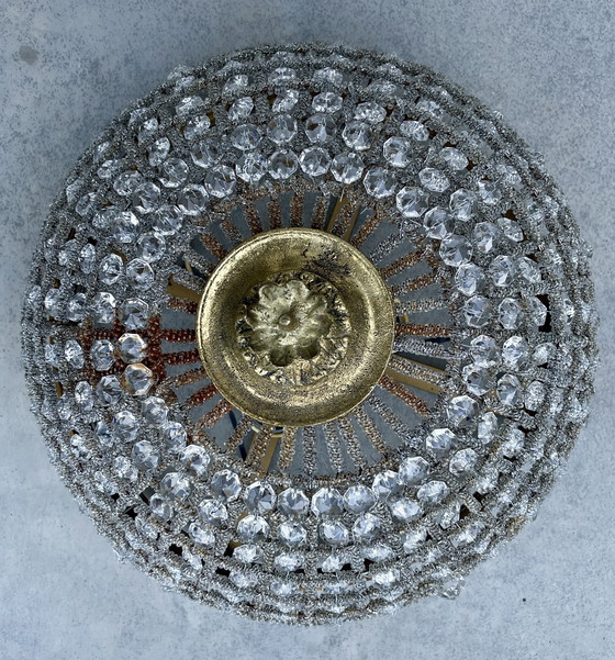 Image 1 of Plafonnier en cristal de style Louis XVI