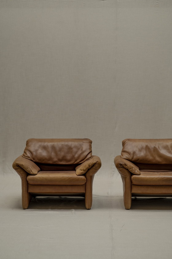 Image 1 of Set Of Two Hans Kaufeld Leather Easy Chairs