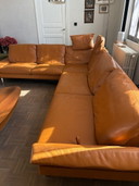 Jori leather corner sofa