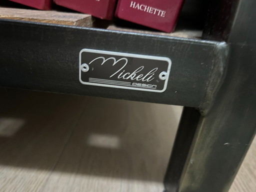 Industriële tv-standaard en bijzettafel - Micheli Design - Eikenhout en staal