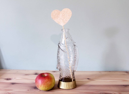 Bouteille vintage en forme de poisson
