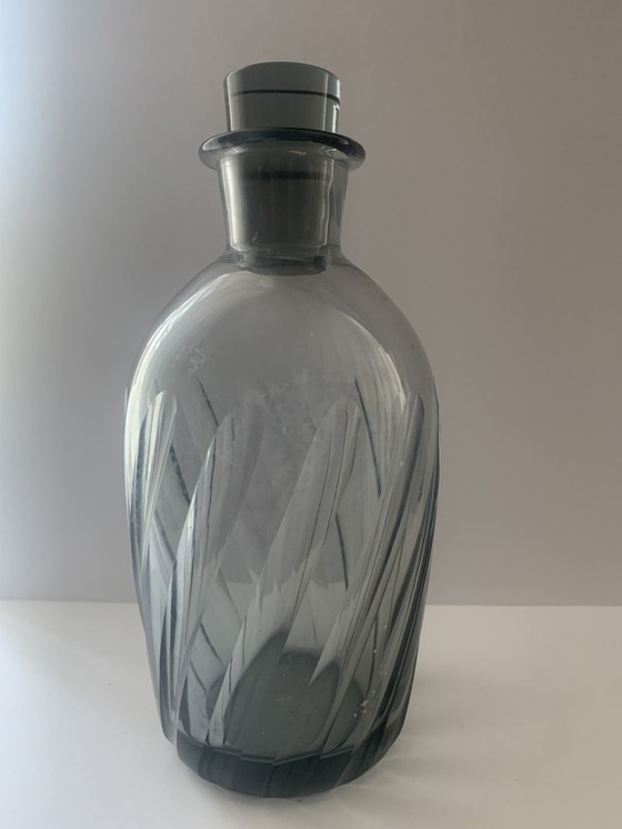 Image 1 of Wilhelm Wagenfeld Likörflasche Flasche liquor bottle Eremit Vereinigte Lausitzer Glaswerke Weißwasser WMF Bauhaus Design