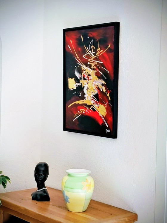 Image 1 of Jan MARTI - Red and Black - Framed artist's painting