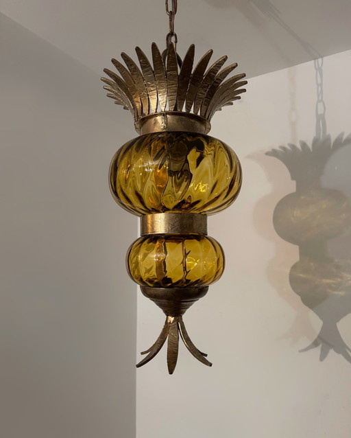 Pineapple chandelier 70s