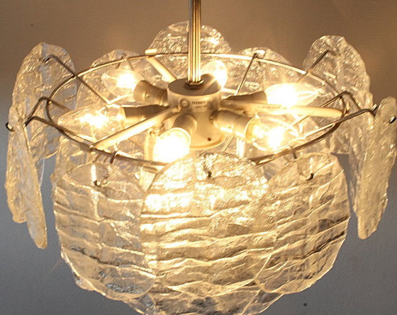 Image 1 of Großer Kronleuchter Kalmar 3423 aus 27-teiligem Eisglas von Carlo Nason