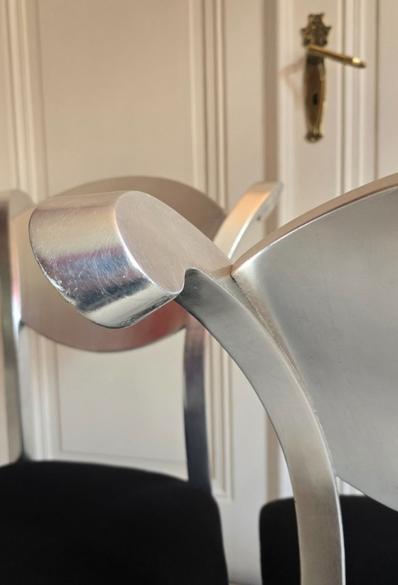 Image 1 of Coppia: 2 sedie Fratello "Angel" – Silver Edition – Design postmoderno – Primo proprietario