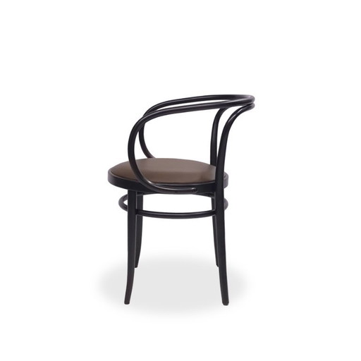 THONET 209 P | siège en cuir brun bois courbé noir | chaise