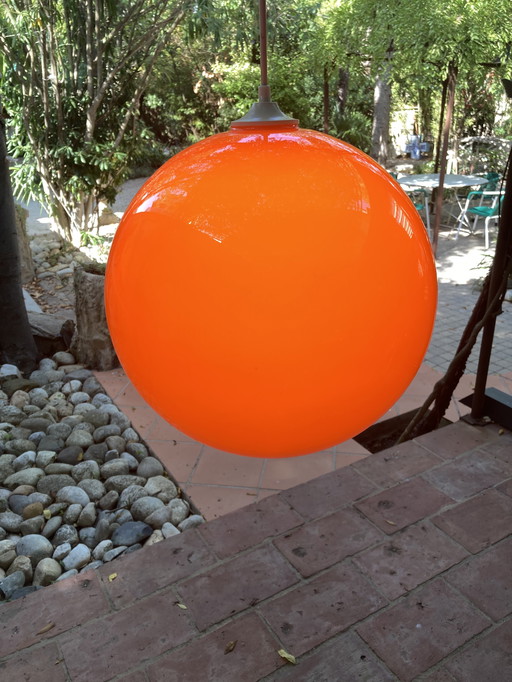 Large vintage 70'S orange suspension in very good condition