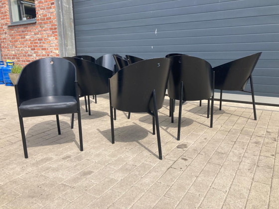 Image 1 of 6 sedie originali nere Costes Driade di Philippe Starck
