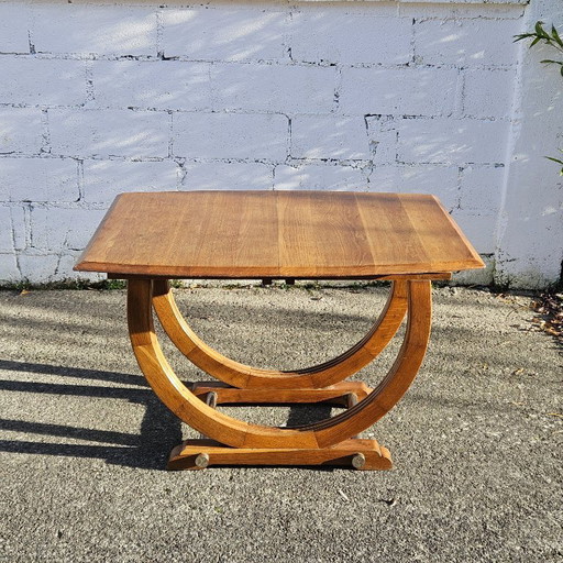 French ART DECO Dining Table - Extendable Antique Walnut Dinner Table - 1920s