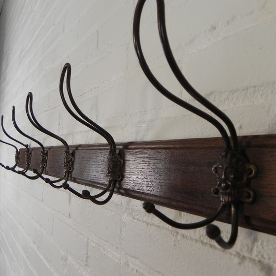 Image 1 of Wall Coat Rack With 7 Hooks With Gargoyles